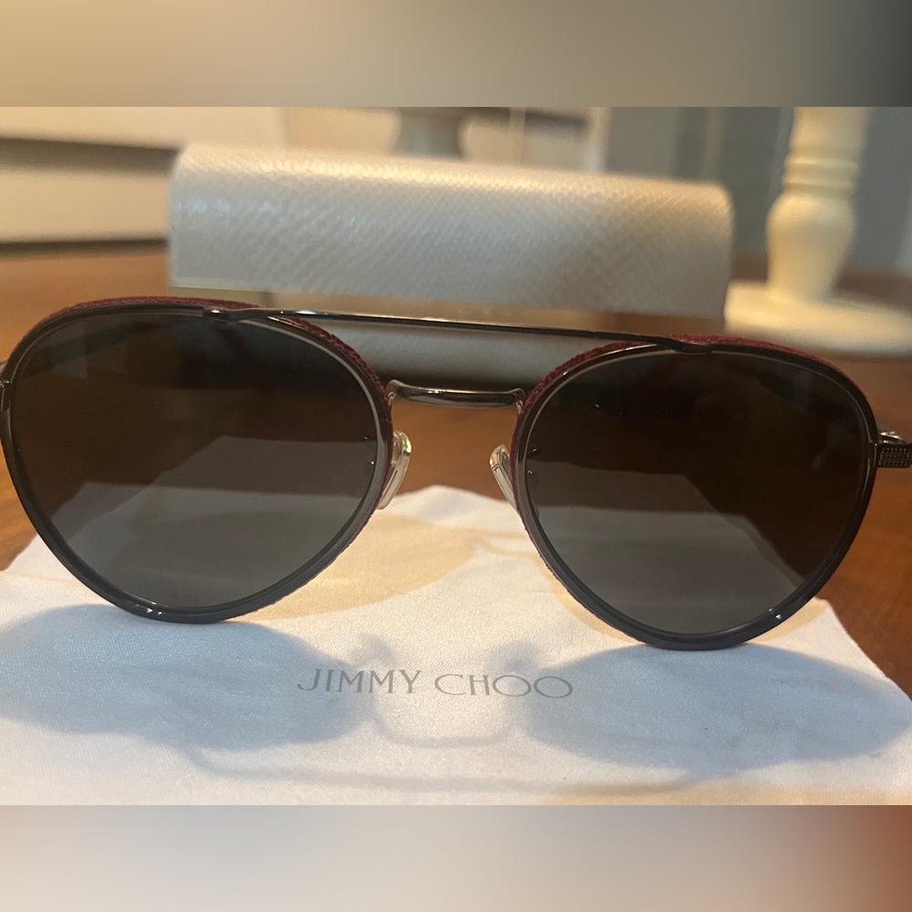 Jimmy Choo Aviator Sunglasses Black Mirrored lenses Price Drop!
